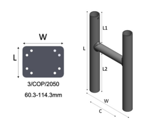 Sloping Pole Bracket Kit